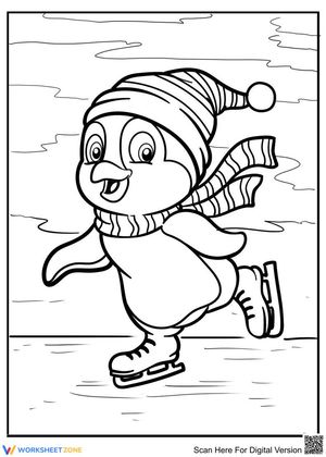 Skating Penguin Scene