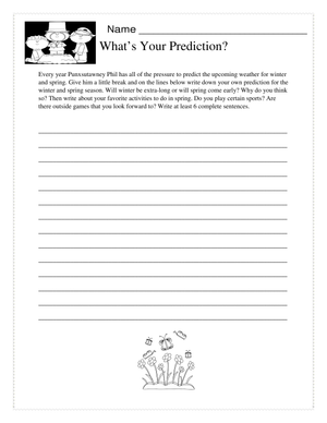 What's Your Prediction Worksheet