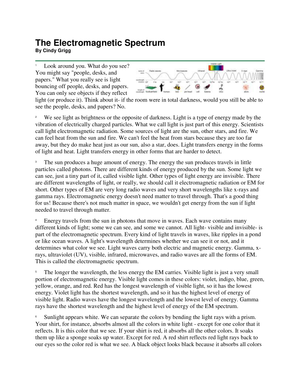 Essential Electromagnetic Spectrum Guide | Grades 8-12