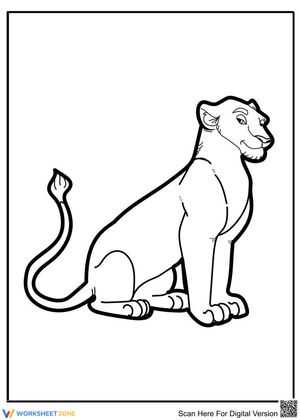 Detailed Lion Page Worksheet