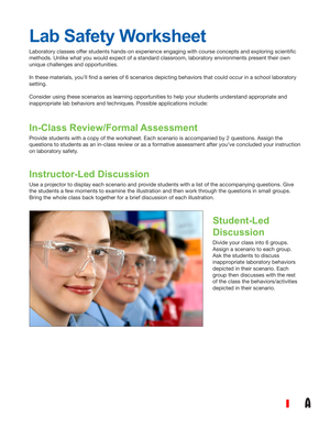 Ensuring Lab Safety: A Comprehensive Worksheet