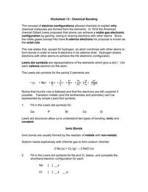 Exploring Types of Chemical Bonding