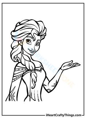 Elsa coloring page
