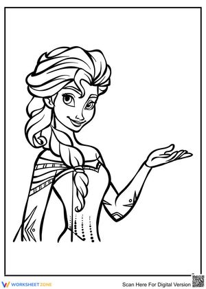 Elsa coloring page