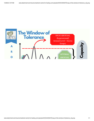 Window of Tolerance 2 Worksheet