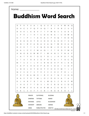 Buddhism Word Search