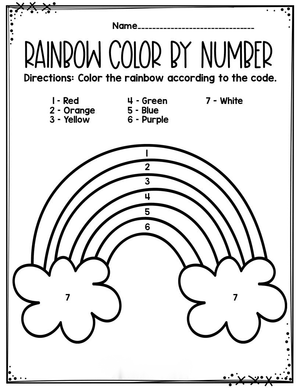 Rainbow Color by Number