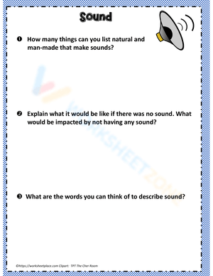 Sound Answer Question Worksheet
