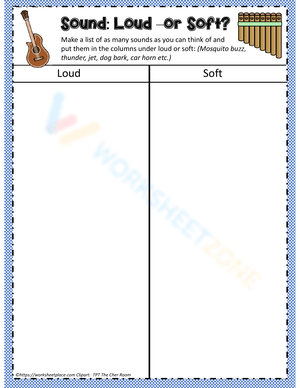 Sound Loud or Soft Worksheet