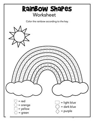 Rainbow Shapes Worksheet