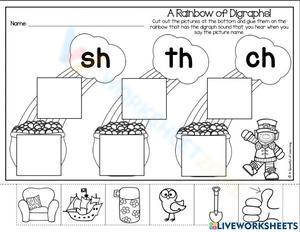 Rainbow of Digraphs Worksheet