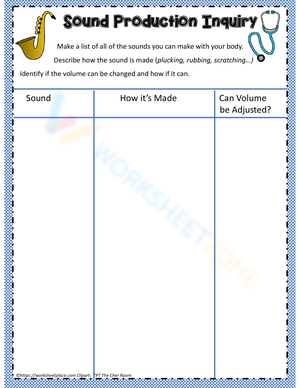 Sound Production Inquiry Worksheet