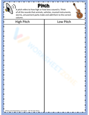 Understanding Pitch Worksheet
