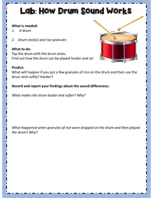 How Drum Sound Works Worksheet