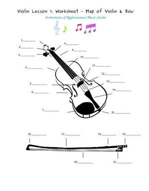 Violin Components Worksheet