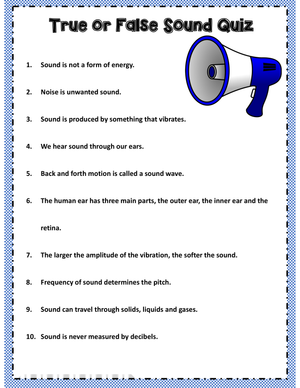 True or False Sound Quiz