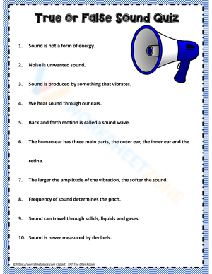 True or False Sound Quiz