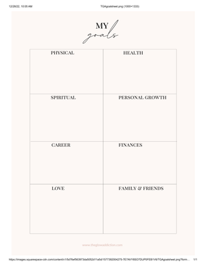 My Intentions Worksheet For Today