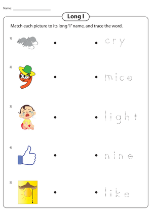 Long I Sound Worksheet: Printable Grade 1 Phonics