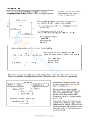Updated Hess's Law Practice