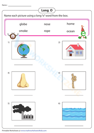 Writing Long O Words