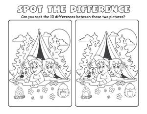 Spot the Difference – Camping Fun Activity