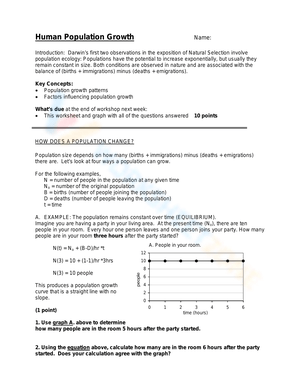 Free Printable Human Population Growth Worksheet Free Printable Human Population Growth Worksheet