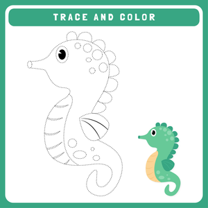 Fun Trace and Color Worksheet