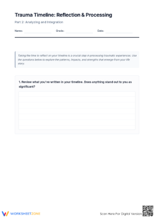 Trauma Timeline: A Therapy Worksheet