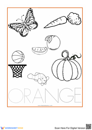 Engaging Worksheet: Discover the Color Orange