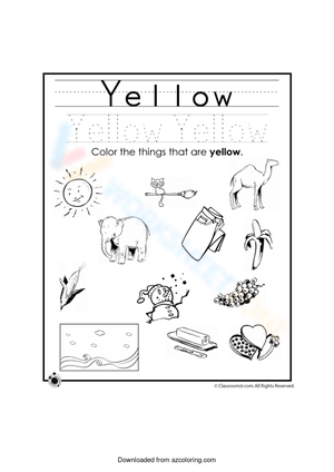 Color Exploration Worksheet: Focus on Yellow