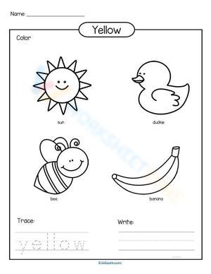 Engaging Yellow Coloring Page