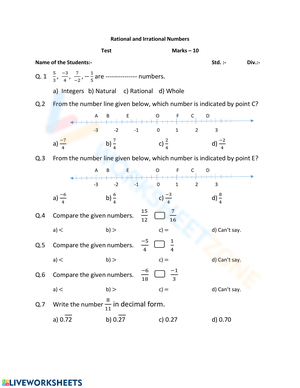 Understanding Rational and Irrational Numbers