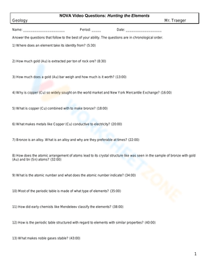 Hunting the Elements 3: Advanced Chemistry Concepts