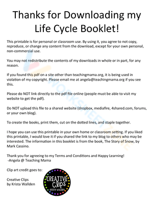 Life Cycle of Snowflakes