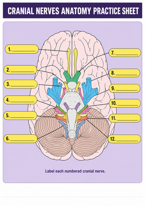 Essential Cranial Nerves Anatomy Practice | Grade 9-12