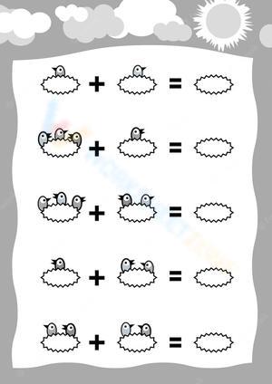Addition Coloring Worksheet Activity