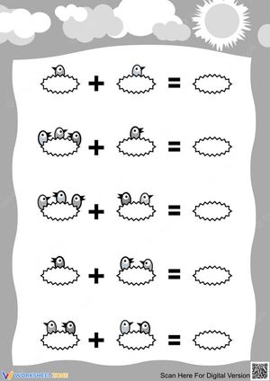 Addition Coloring Worksheet Activity
