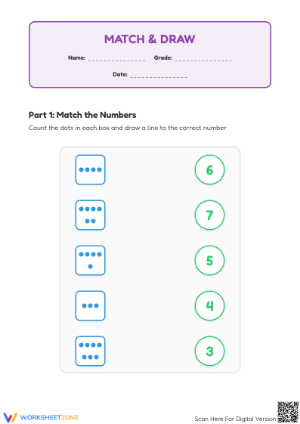Printable Kindergarten Counting and Cardinality Worksheet