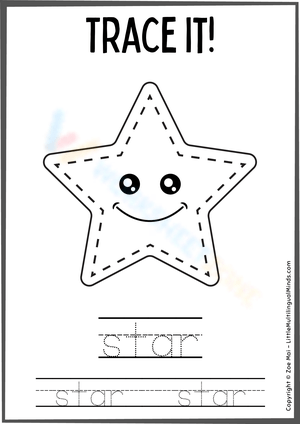 Free Printable &amp; Interactive Preschool Star Worksheets