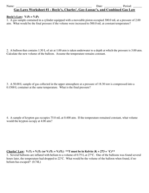 Master Gas Laws: Boyle's, Charles's, Gay-Lussac's