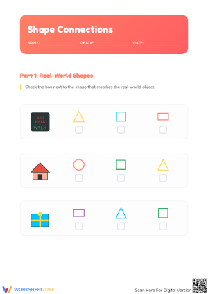 Essential Shape Connections Worksheet | Kindergarten Math