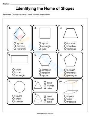 Identify the Names of Shapes