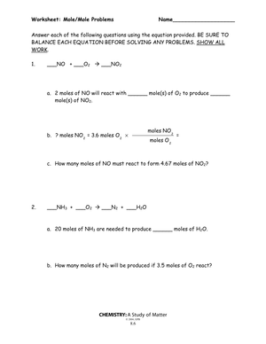 Solve Mole-Mole Problems