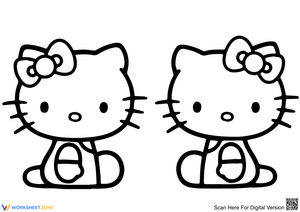 Mimmy and Kitty Coloring Page | Printable PreK-K Art