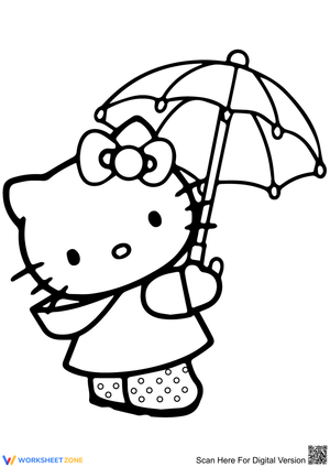 Hello Kitty Under the Umbrella