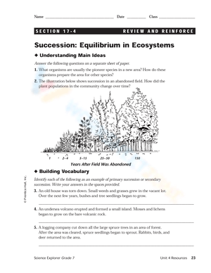 Succession & Equilibrium in Ecosystems