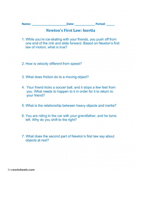 Explore Newton's First Law: Inertia