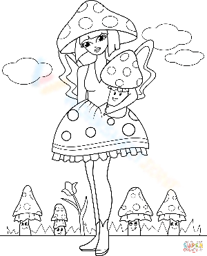 Mushroom Fairy: Enchanted Art Worksheet