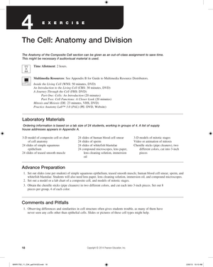 The Cell: Anatomy and Division Worksheet